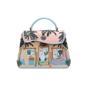 Colorful Beach Scene Satchel